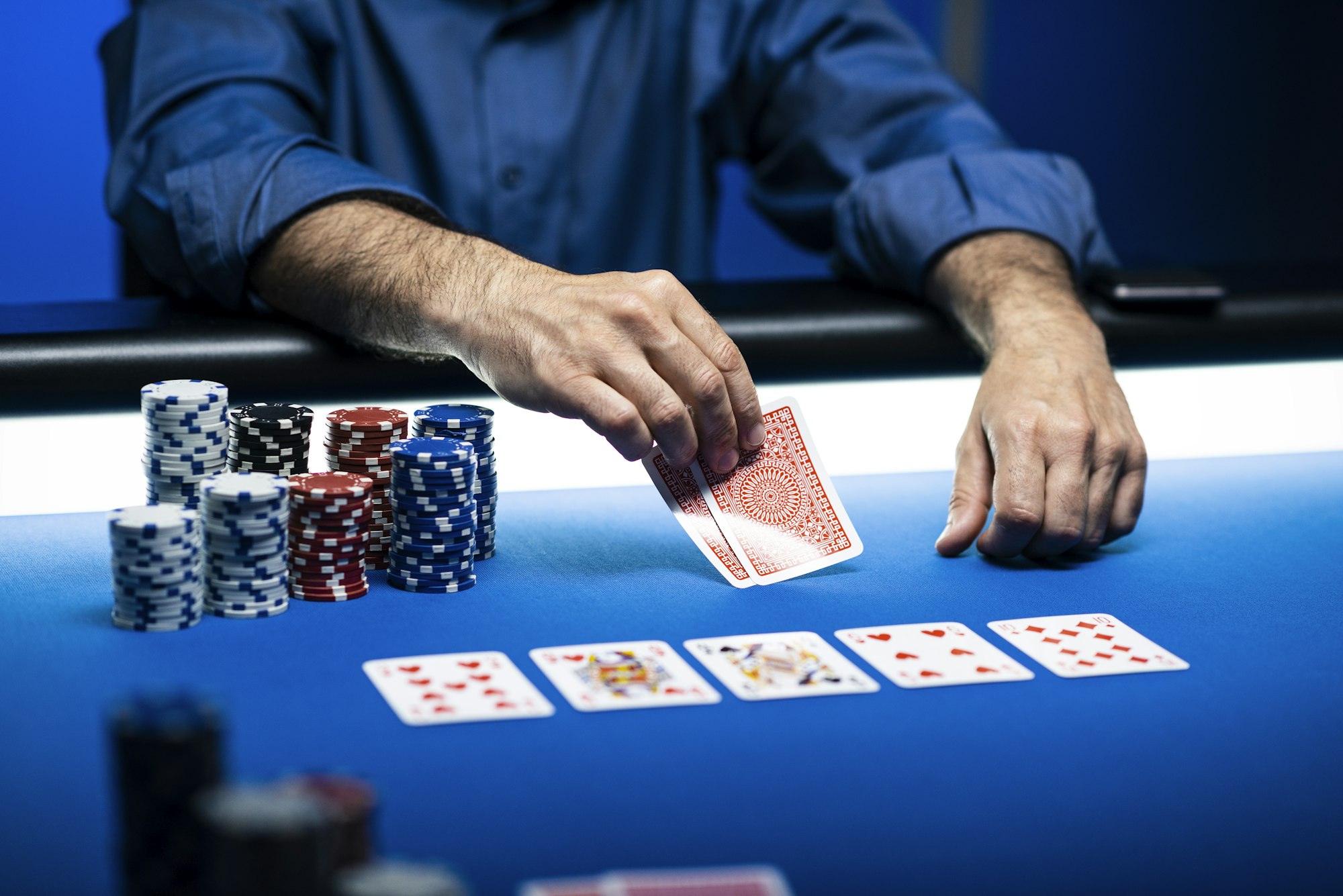 Texas Hold 'em poker tournament at the casino
